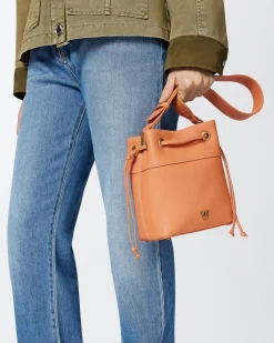 Clearance Borsa Piccola a Secchiello in Pelle con Tracolla / Donna Borse A Tracolla