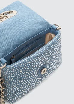 Online Borsa Piccola LaPuffy in Denim con Strass / Donna Borse A Tracolla|Denim