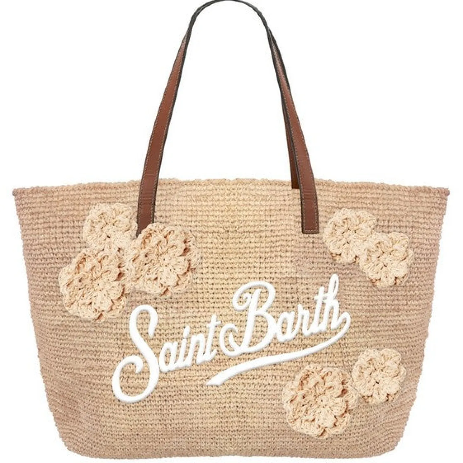 Outlet Borsa Rafia City con Manici in Pelle / Donna Borse A Tracolla