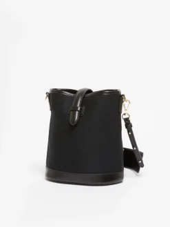Clearance Borsa Secchiello in Canvas e Pelle / Donna Borse A Tracolla