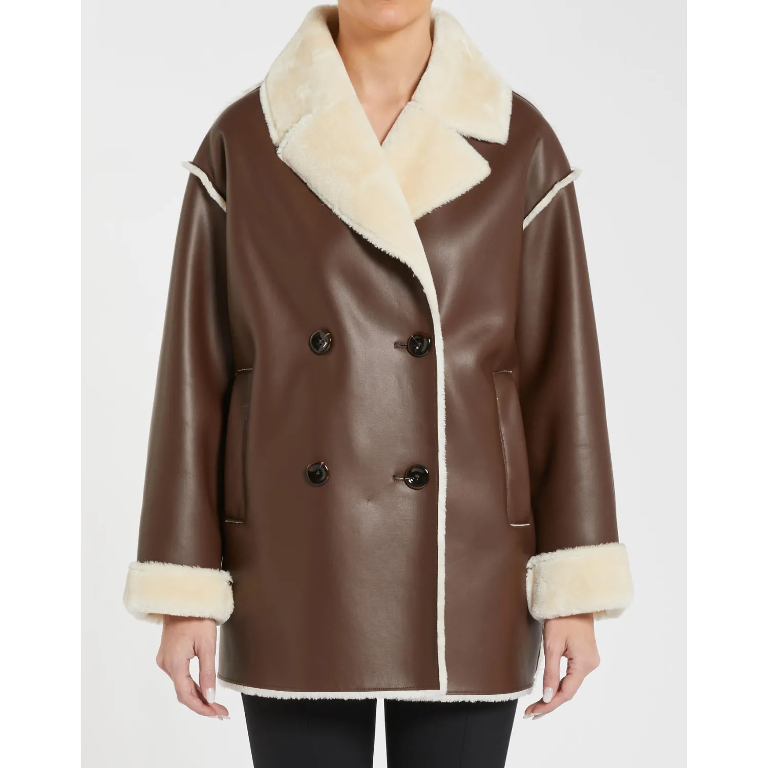 Sale Caban in Eco Montone / Donna Cappotti
