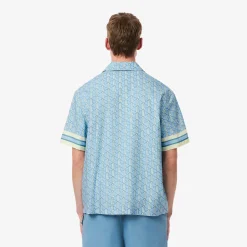 Best Camicia a Mezze Maniche con Stampa Monogramma / Uomo Camicie