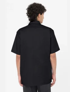 Outlet Camicia a Mezze Maniche in Twill / Uomo Camicie