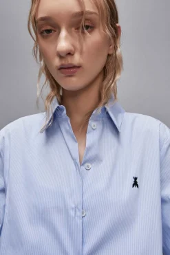 Hot Camicia a Righe con Spacco sul Retro / Donna Camicie