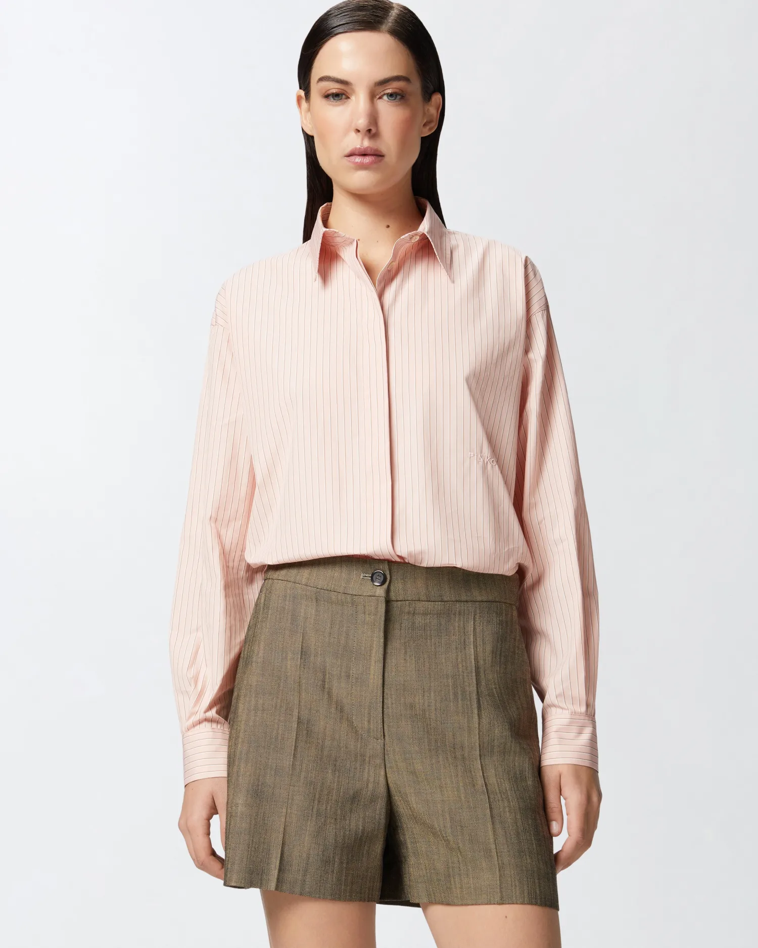 Outlet Camicia Bidport Oversize in Popeline a Righe / Donna Camicie