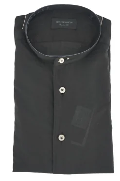 Hot Camicia con Collo alla Coreana in Mussola di Cotone / Uomo Camicie
