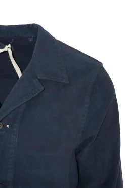 Online Camicia con Effetto Velluto / Blu Uomo Camicie