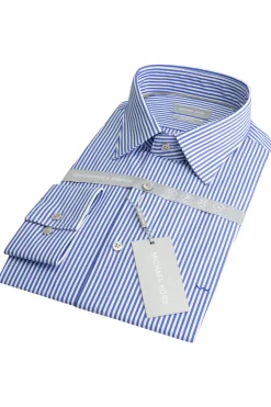 Sale Camicia con Fantasia a Righe / Blu Uomo Camicie