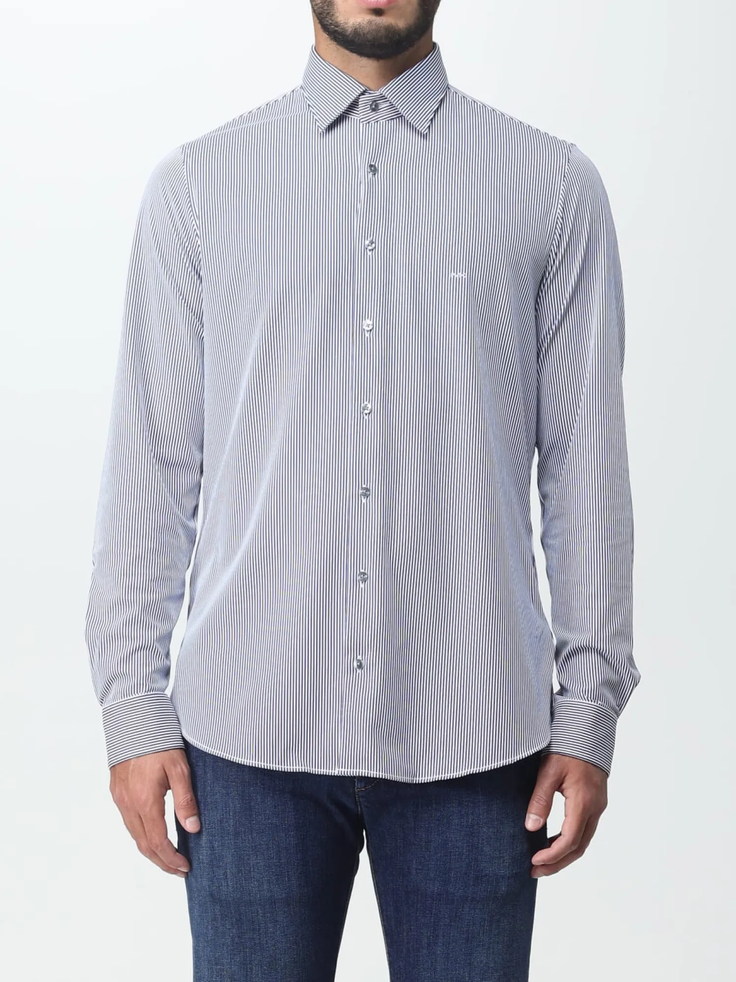 Best Camicia con Fantasia a Righe / Uomo Camicie