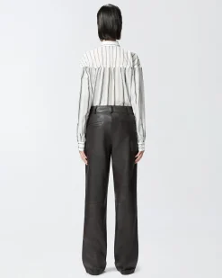 Sale Camicia in Cotone a Righe con Laccetti / Donna Camicie