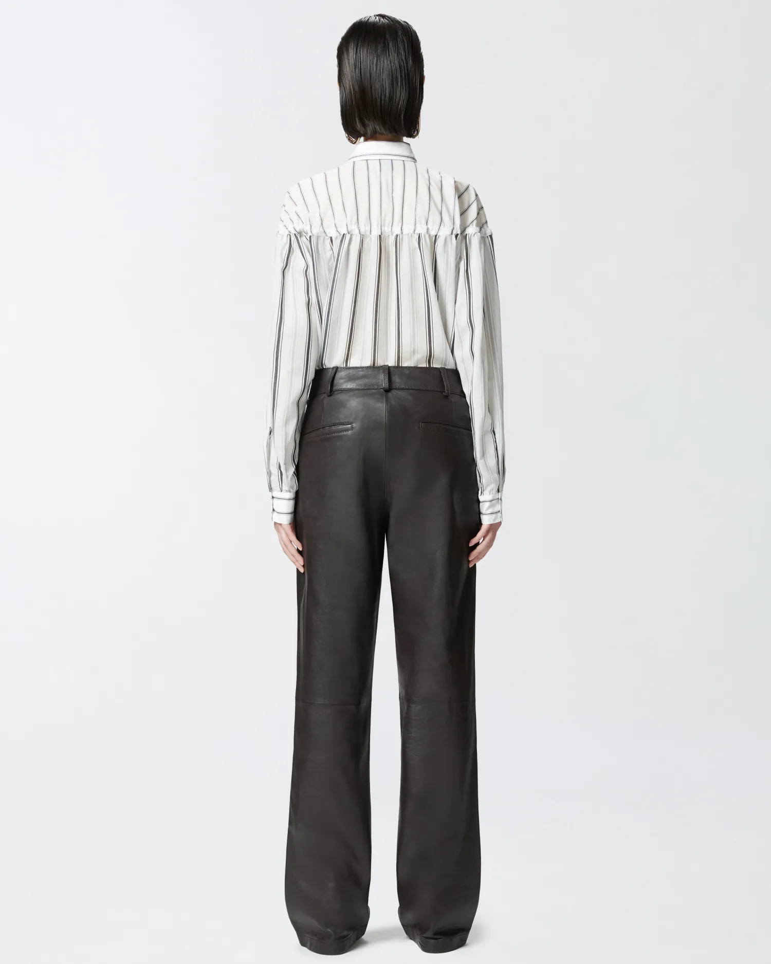 Sale Camicia in Cotone a Righe con Laccetti / Donna Camicie