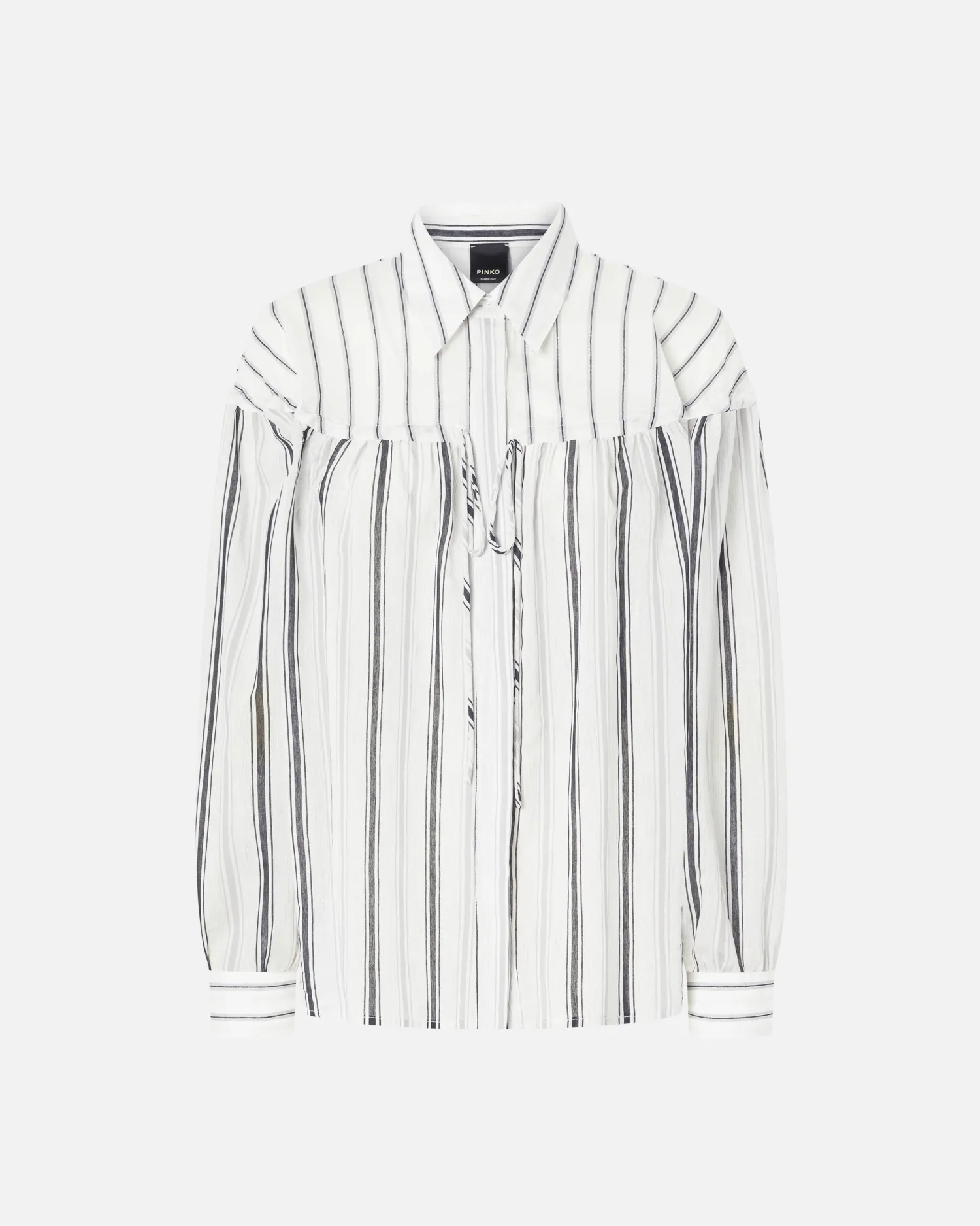 Sale Camicia in Cotone a Righe con Laccetti / Donna Camicie