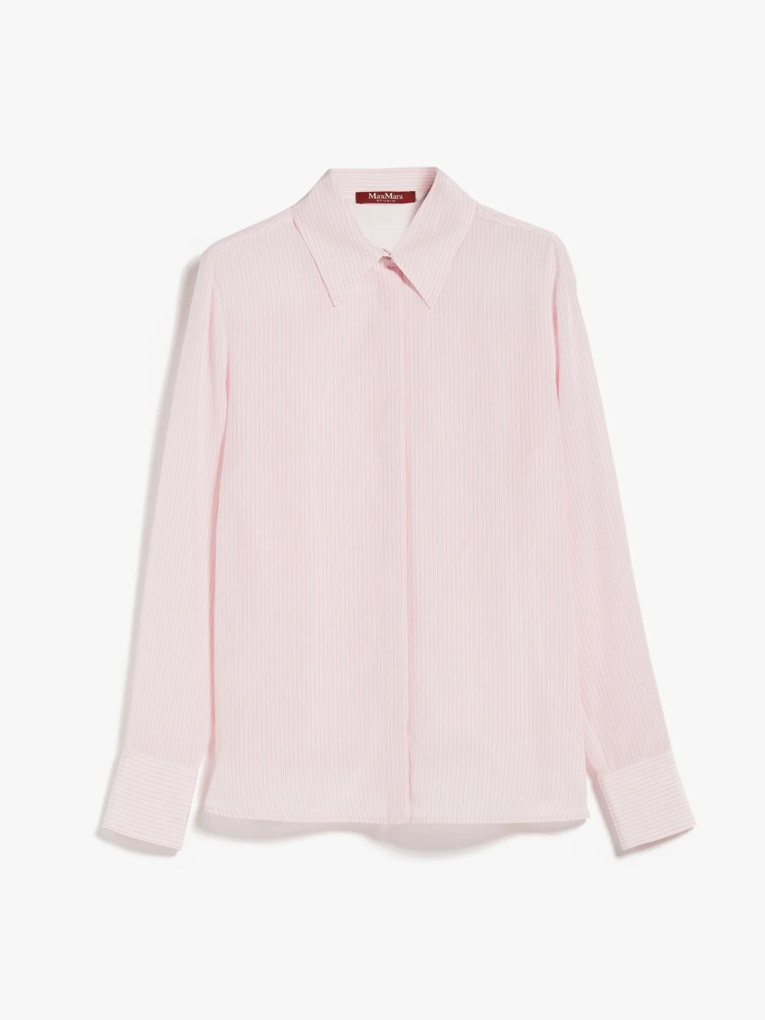 Online Camicia in Crepe de Chine a Righe / Rosa Donna Camicie