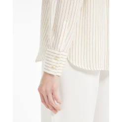 Clearance Camicia in Crepe de Chine Stampato / Donna Camicie