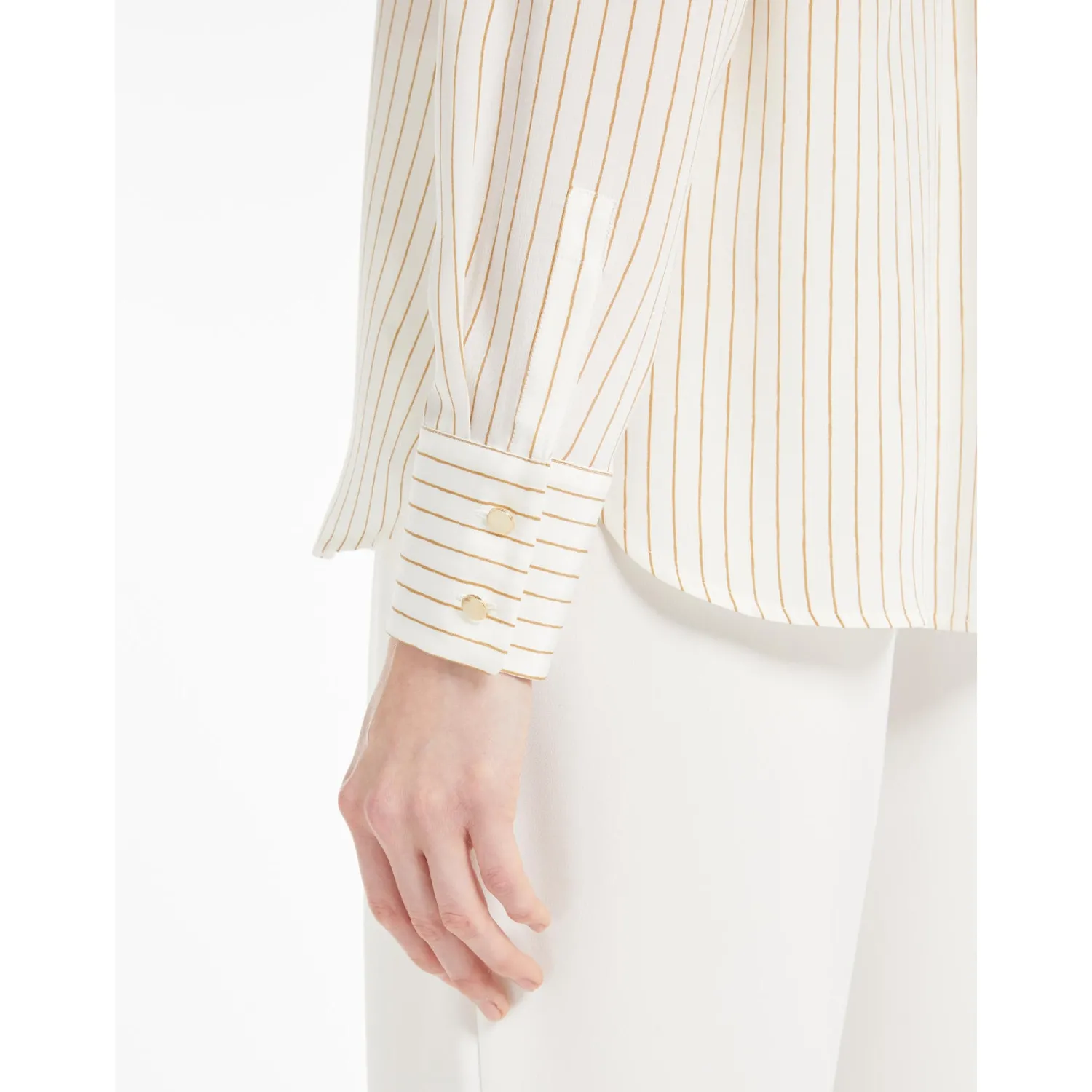 Clearance Camicia in Crepe de Chine Stampato / Donna Camicie