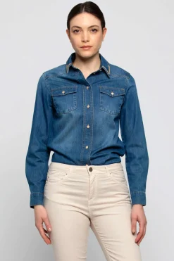 Online Camicia in Denim / Donna Denim|Camicie