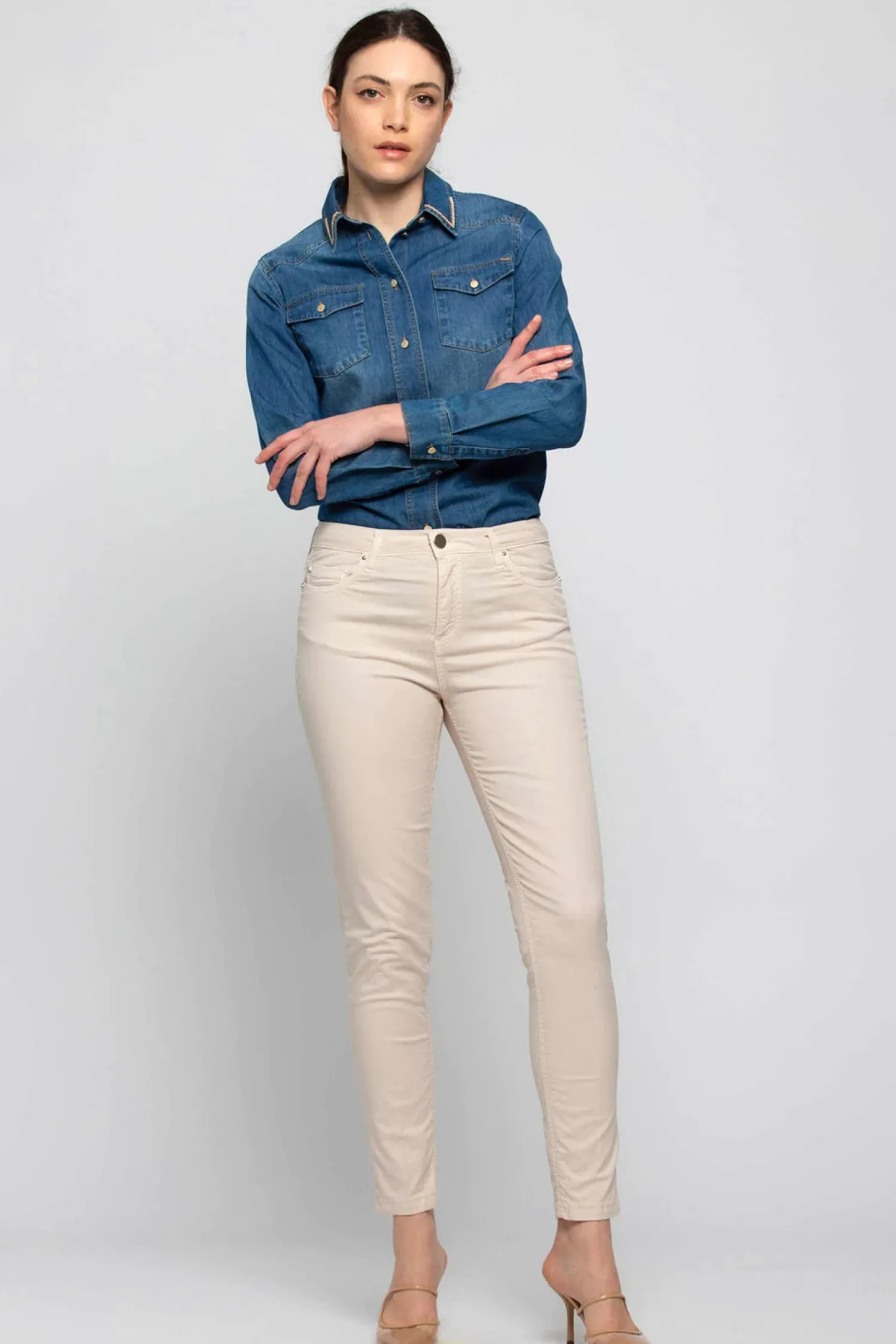 Online Camicia in Denim / Donna Denim|Camicie