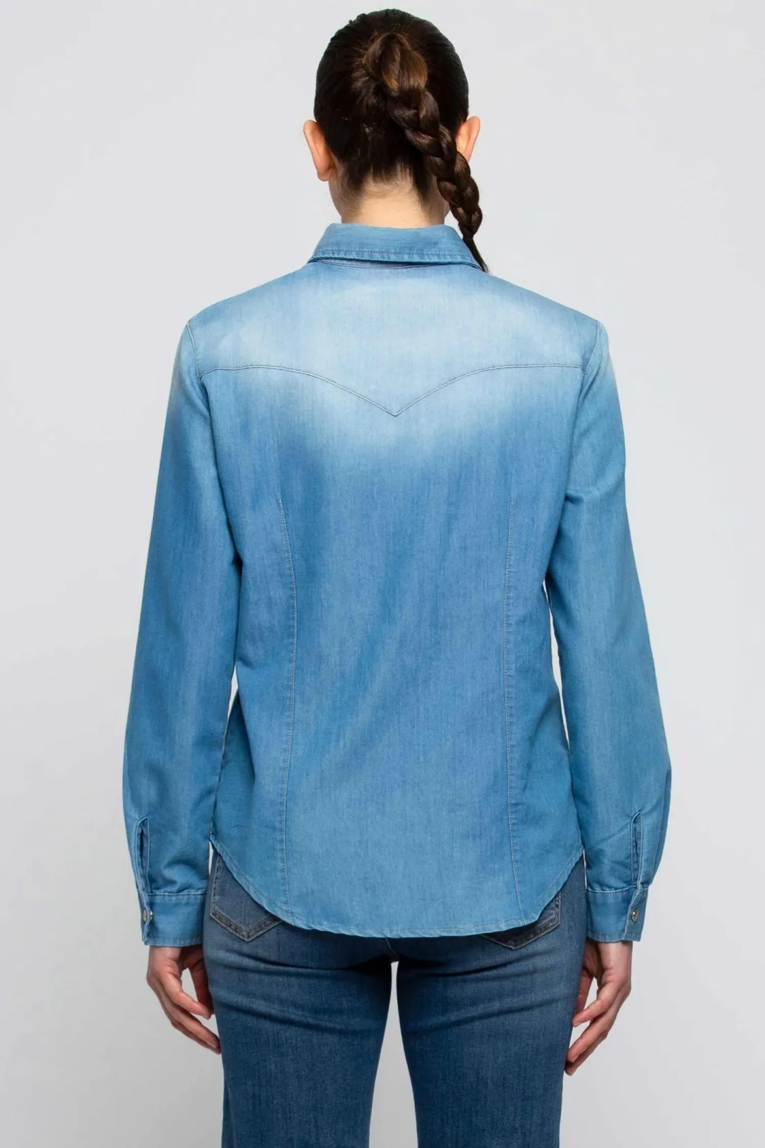 Sale Camicia in Denim / Donna Denim|Camicie
