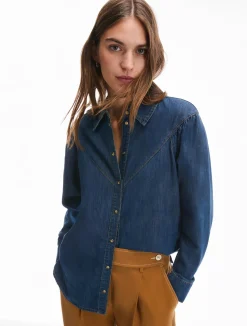 Discount Camicia in Denim Leggero / Donna Denim|Camicie