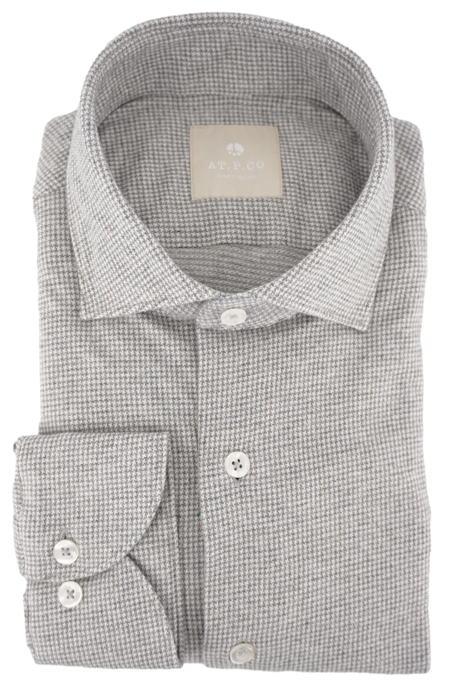Online Camicia in Flanella con Fantasia / Grigio Uomo Camicie