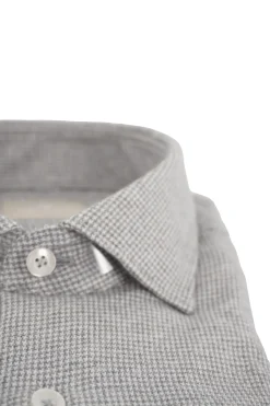 Online Camicia in Flanella con Fantasia / Grigio Uomo Camicie
