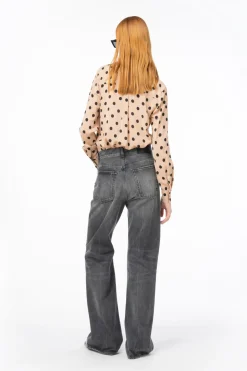 Clearance Camicia in Georgette di Viscosa con Stampa / Donna Camicie