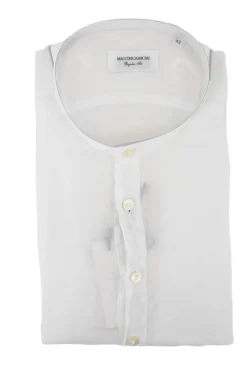 Discount Camicia in Lino con Chiusura Polo / Uomo Camicie