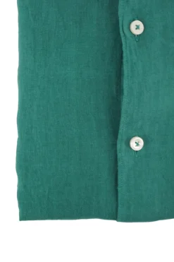 Best Camicia in Lino con Collo alla Coreana / Uomo Camicie