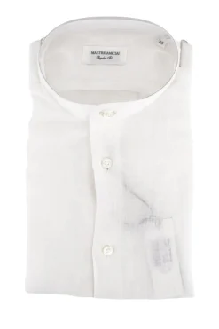 Online Camicia in Lino con Collo alla Coreana / Uomo Camicie