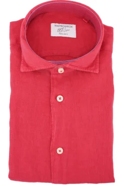 Online Camicia in Lino con Collo Morbido / Uomo Camicie