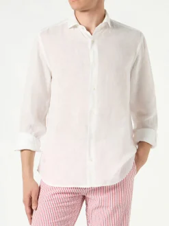 New Camicia in Lino Regular Fit / Uomo Camicie