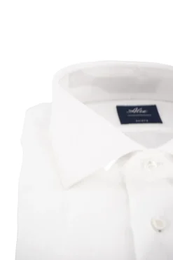 Online Camicia in Lino Regular fit / Bianco Uomo Camicie