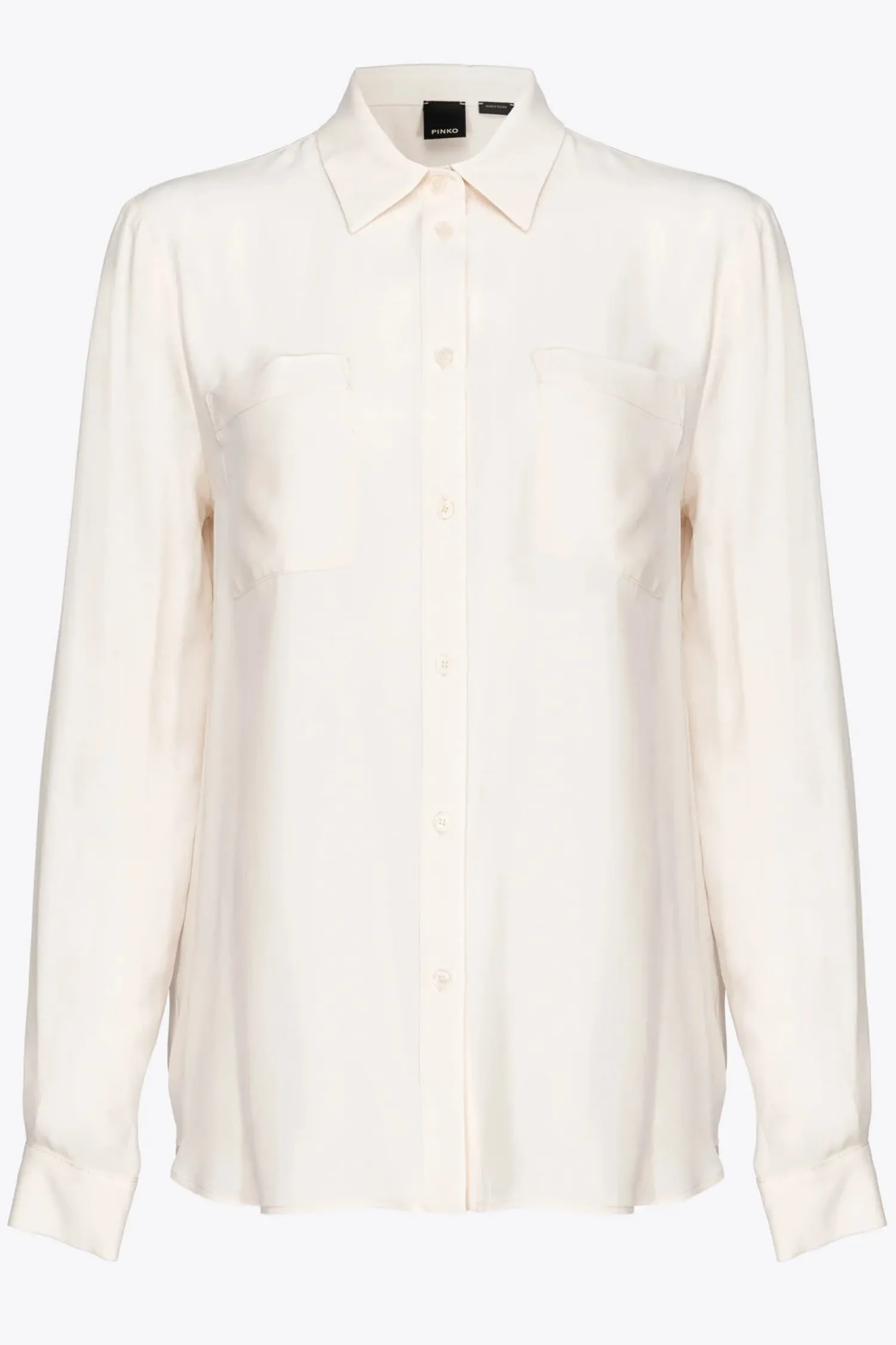 Outlet Camicia in Misto Seta con Taschini / Panna Donna Camicie