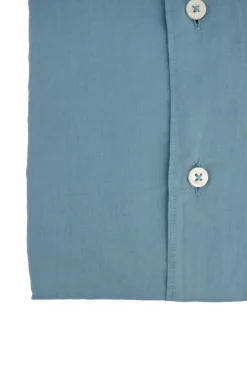 Online Camicia in Mussola di Cotone / Azzurro Uomo Camicie