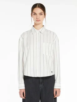 Online Camicia in Oxford di Cotone a Righe / Donna Camicie