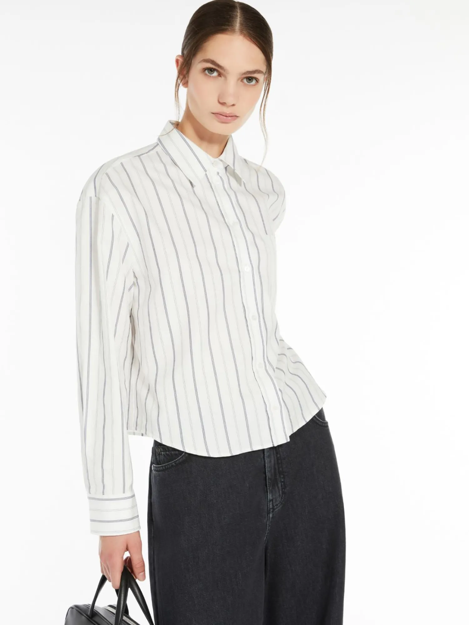 Online Camicia in Oxford di Cotone a Righe / Donna Camicie