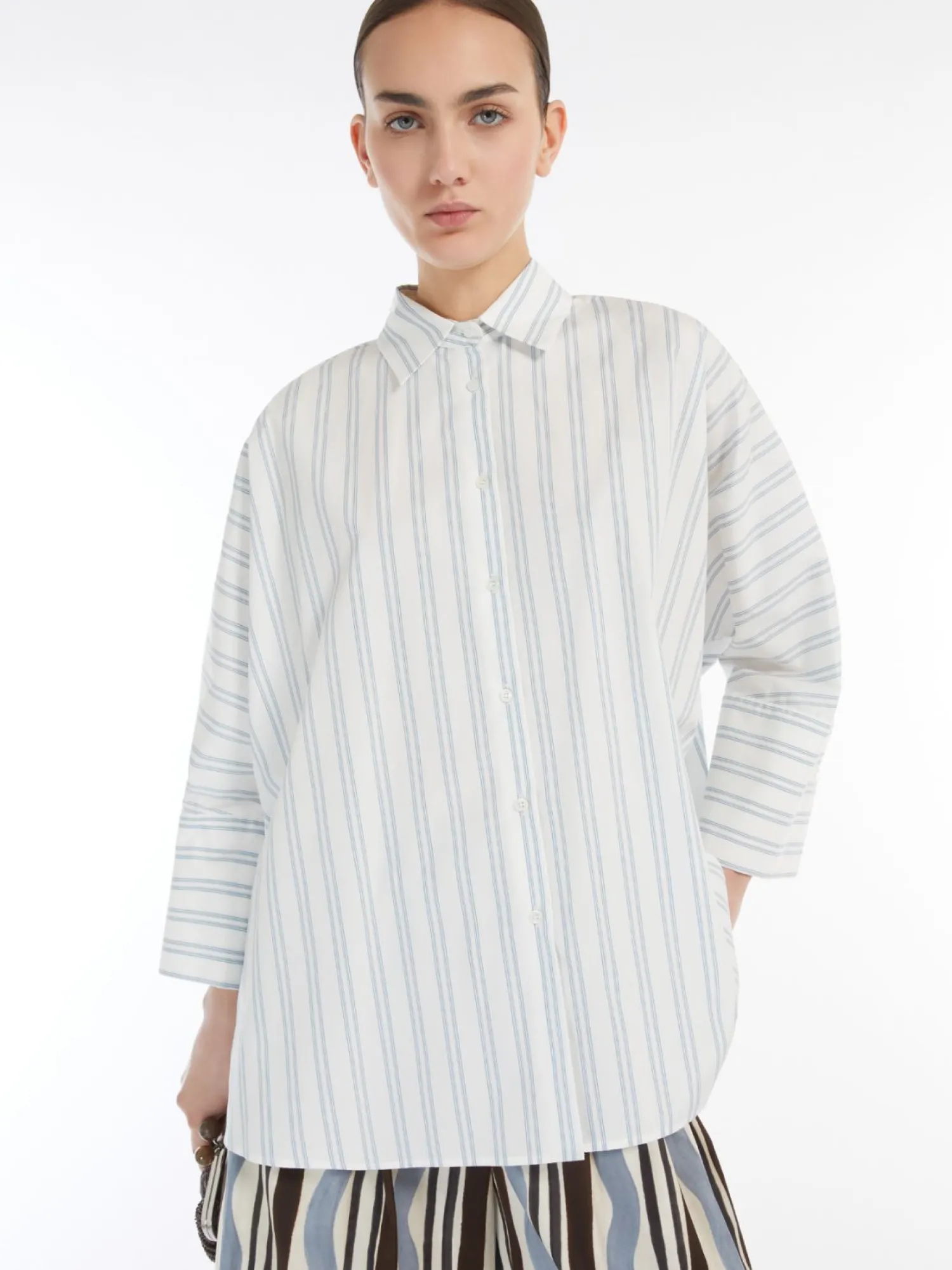 Outlet Camicia in Popeline di Cotone / Donna Camicie