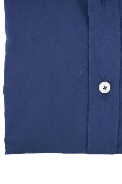 Hot Camicia in Puro Cotone Regular Fit / Blu Uomo Camicie