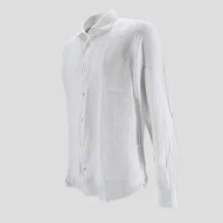 Clearance Camicia in Puro Lino / Bianco Uomo Camicie