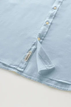 Camicia in Puro Lino con Colletto alla Coreana / Uomo Camicie