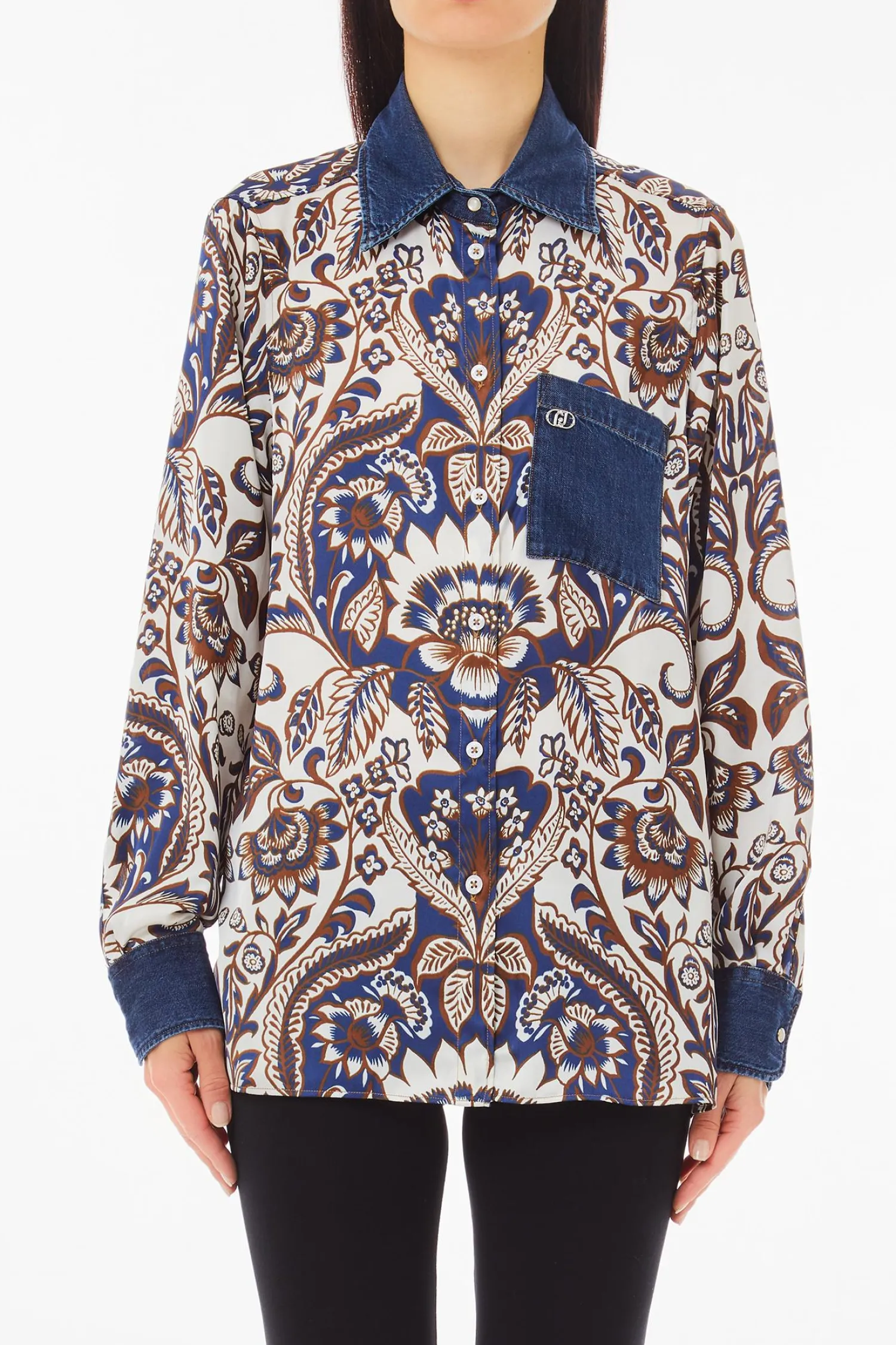 Online Camicia in Raso Stampato / Donna Camicie