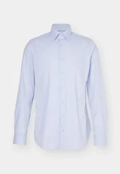 Hot Camicia in Tessuto Tecnico con Fantasia a Righe / Celeste Uomo Camicie