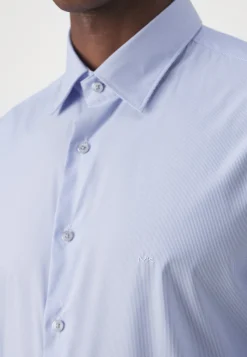 Hot Camicia in Tessuto Tecnico con Fantasia a Righe / Celeste Uomo Camicie