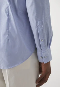 Hot Camicia in Tessuto Tecnico con Fantasia a Righe / Celeste Uomo Camicie