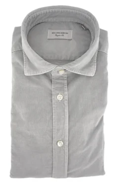 New Camicia in Velluto / Grigio Uomo Camicie