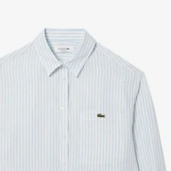 New Camicia Oversize a Righe in Lino / Donna Camicie