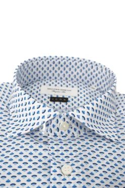 Discount Camicia Regular Fit con Fantasia / Celeste Uomo Camicie