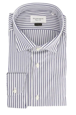 Camicia Regular Fit con Fantasia a Righe / Celeste Uomo Camicie