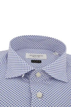 Online Camicia Regular Fit con Fantasia / Celeste Uomo Camicie