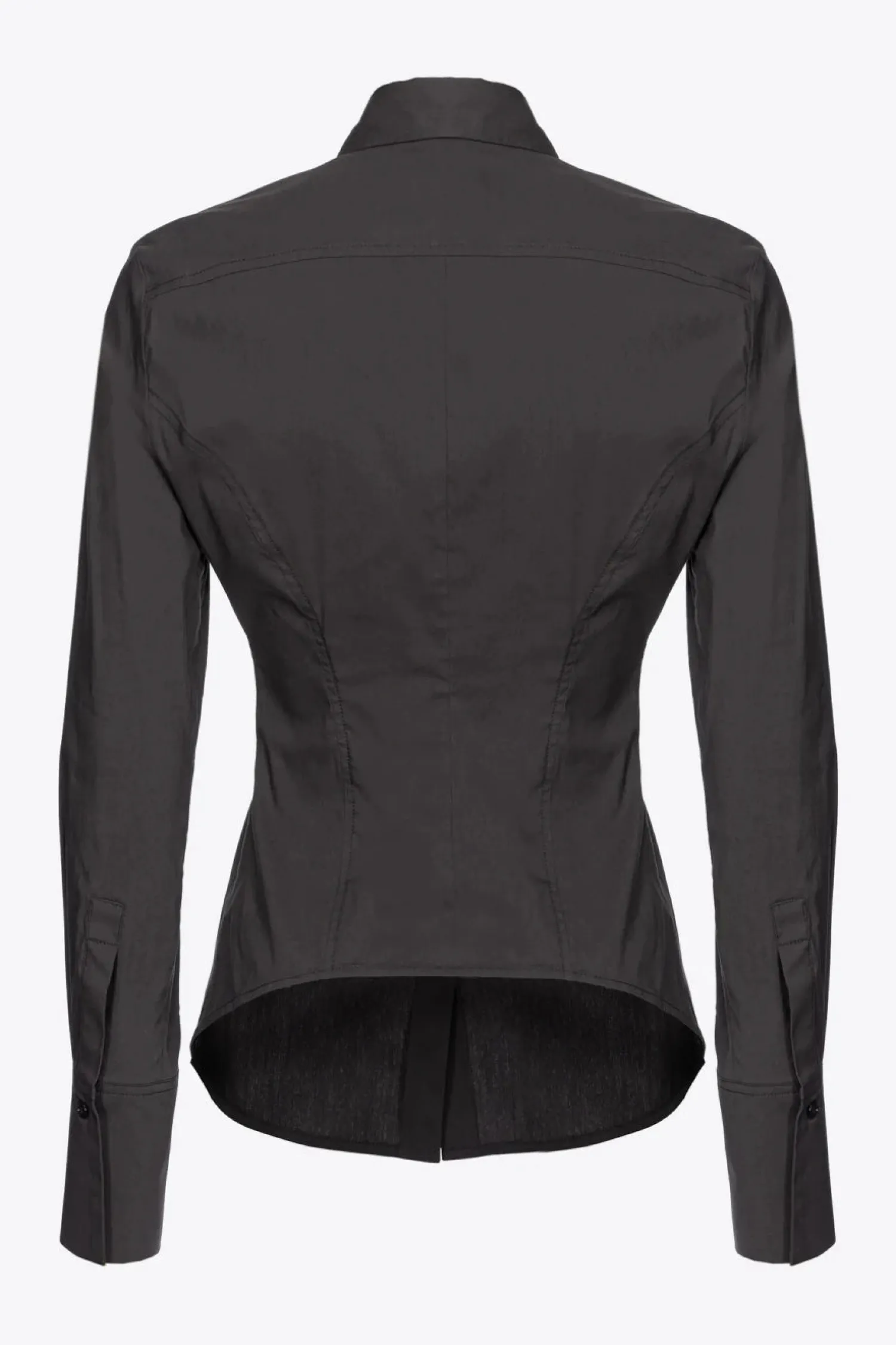 Hot Camicia Sfiancata in Popeline con Logo Ricamato / Donna Camicie